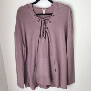 Mossimo Tie Up Long Sleeve Hoodie - size XXL
